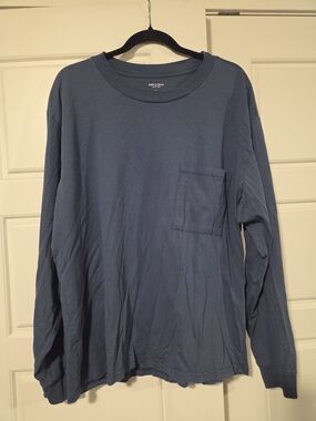 Arizona Jean Company Men's Long-Sleeve Pocket Tee — Slate Blue